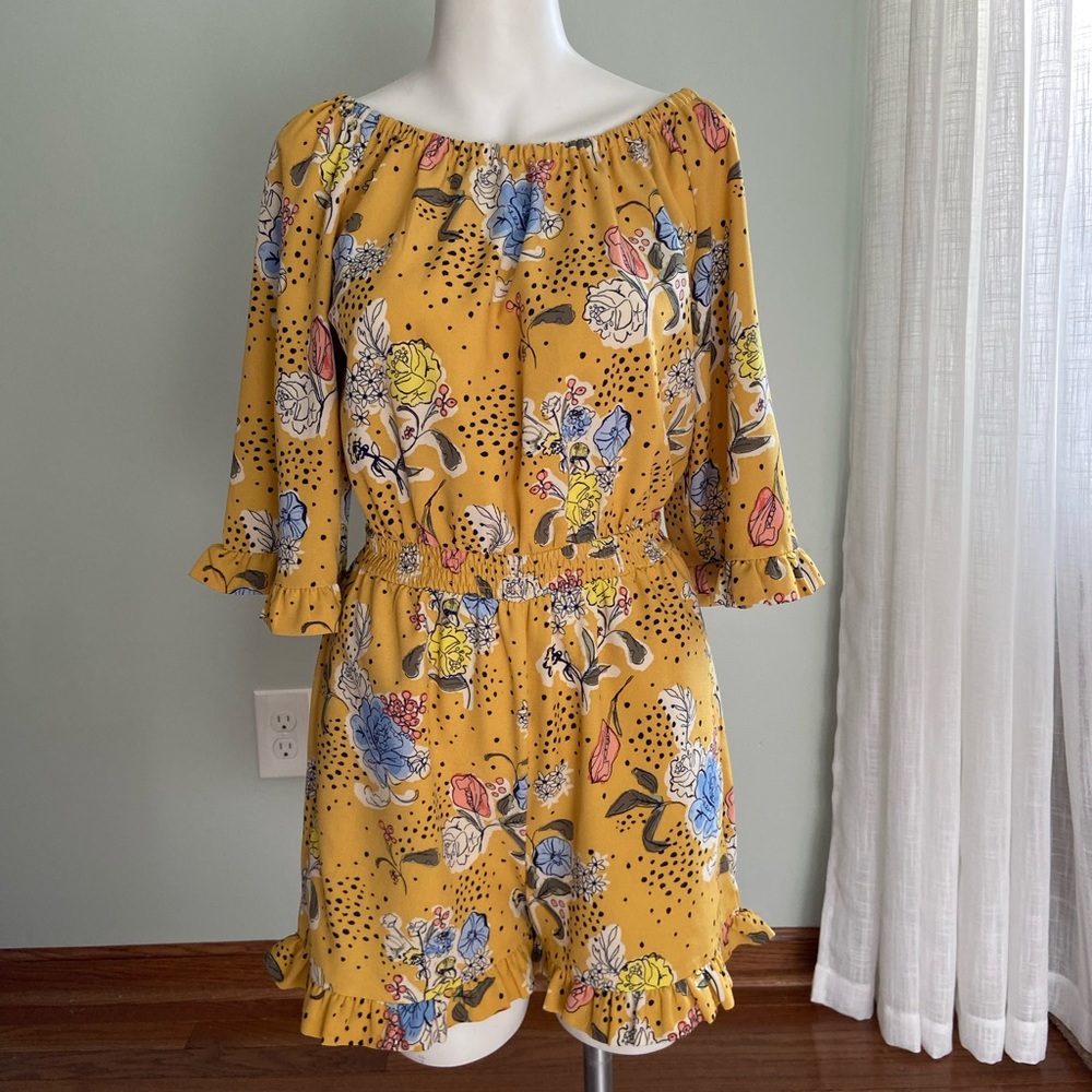 Eat. 1946 Yellow flower romper